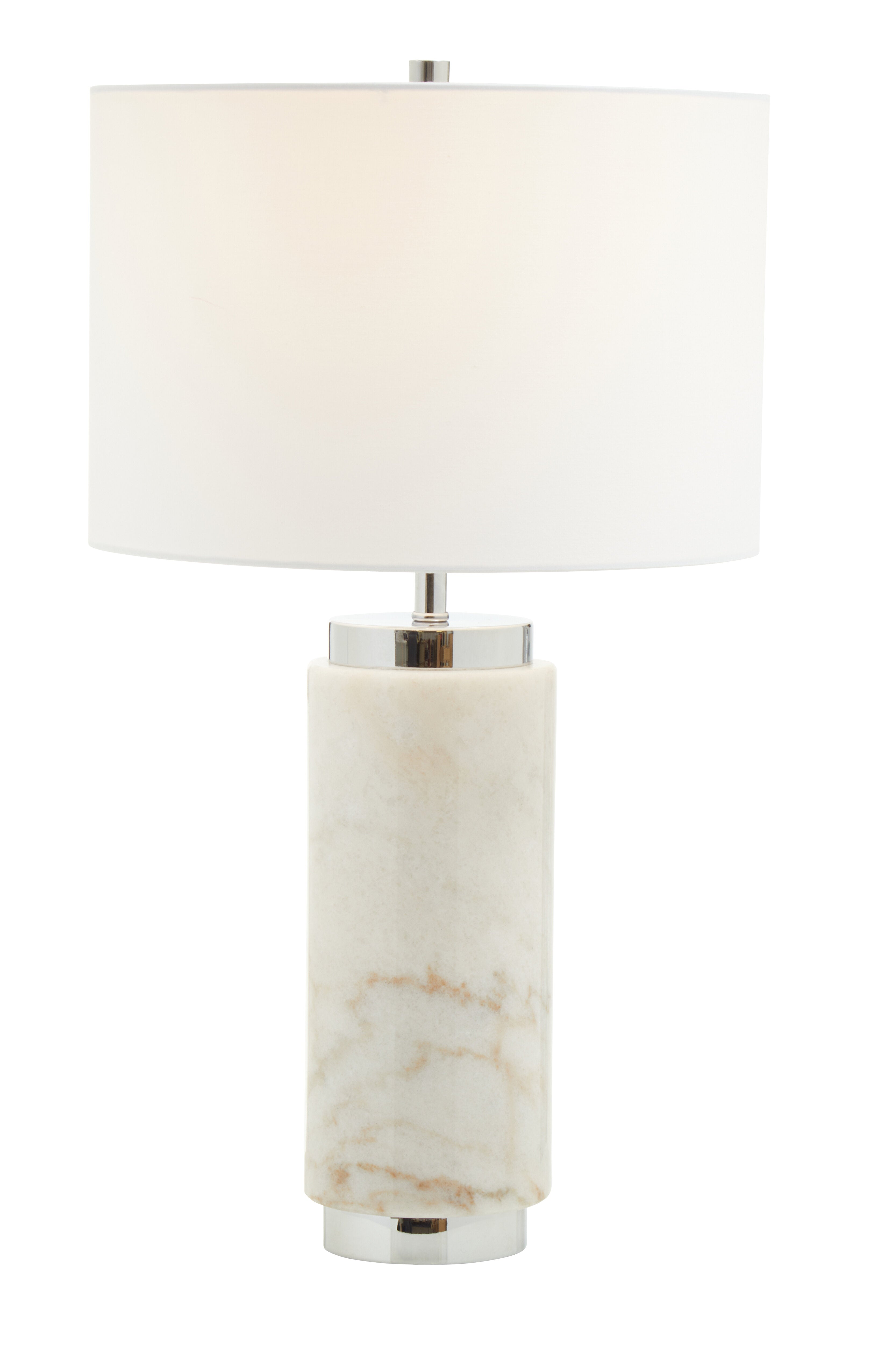 Alila Earth White Marble & White Fabric Table Lamp